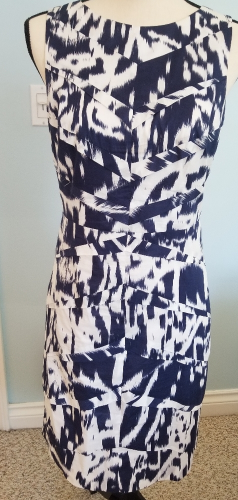 Navy and white Teenflo cotton dress